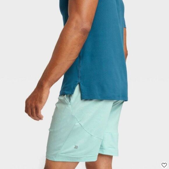 [B3] All in Motion Mesh MINT 8'' Athletic Training Shorts, Size S - Picture 2 of 3